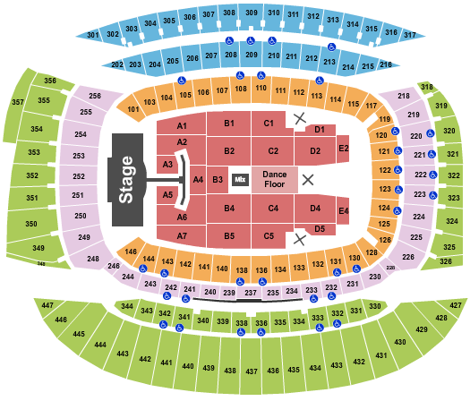 Soldier Field Seating Chart: Pink
