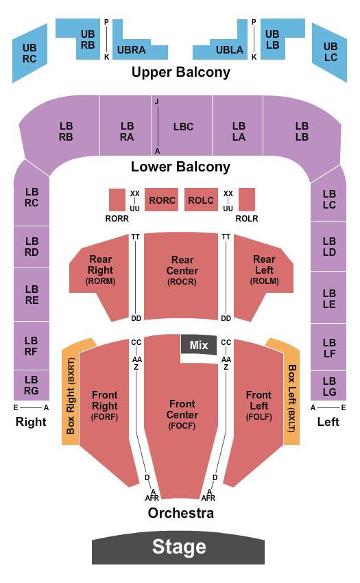 Soldiers & Sailors Memorial Auditorium Seating Chart: Endstage 2