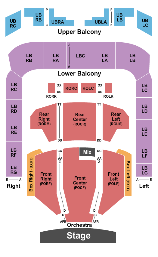 Soldiers & Sailors Memorial Auditorium Seating Chart: Endstage 5