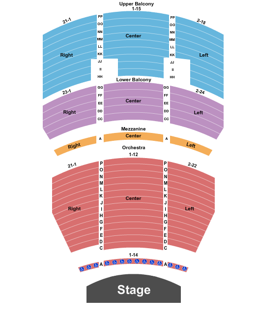 Somerville Theatre Seating Chart: Endstage 3