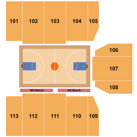 Sonnentag Event Center Seating Chart: Basketball - Globetrotters