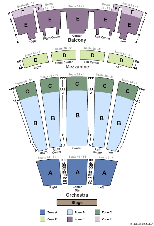 Sony Centre For The Performing Arts Seating Chart