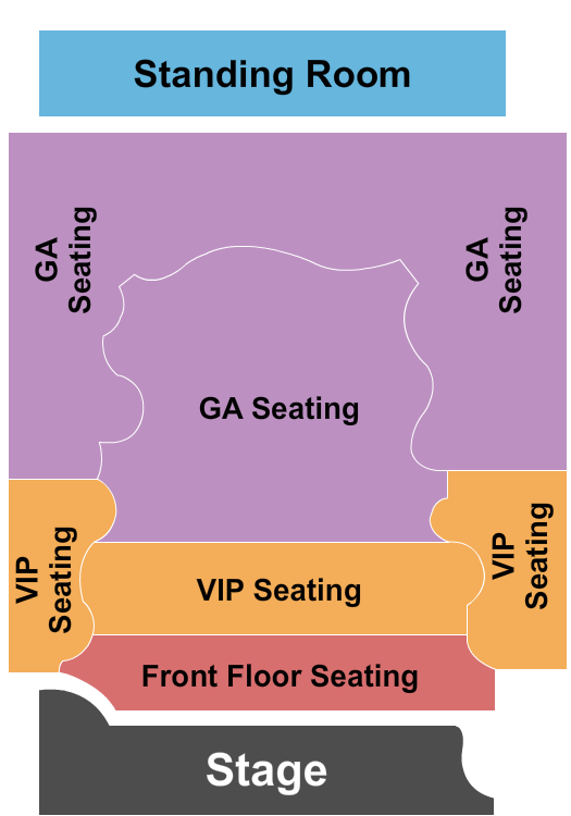 Sony Hall Seating Chart: Front Row/VIP/GA/SRO