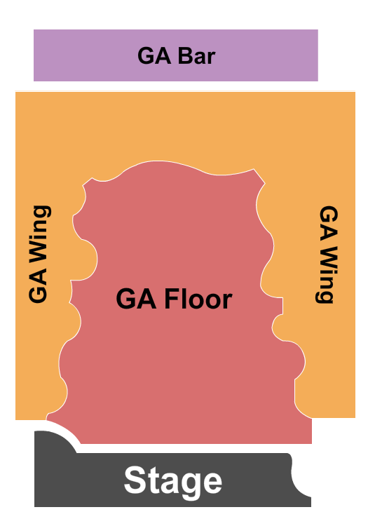 Sony Hall Seating Chart: GA Flr/GA Wing/Bar