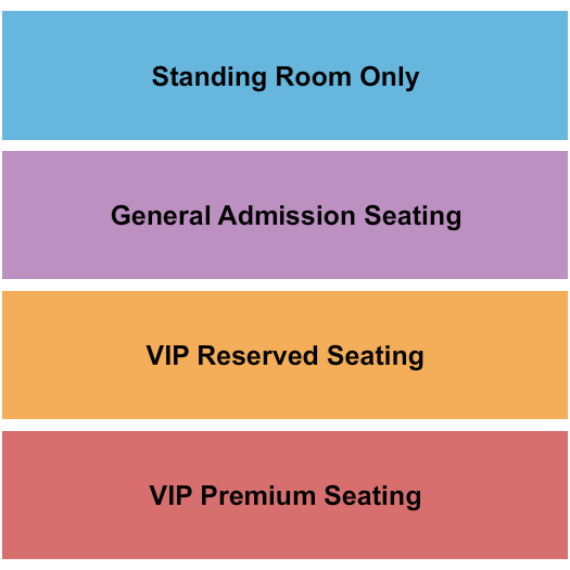 Sony Hall Seating Chart: SRO/VIP