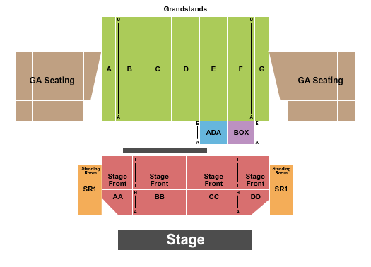 South Dakota State Fairgrounds Seating Chart: End Stage