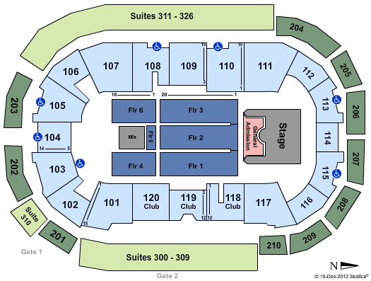 South Okanagan Events Centre Seating Map
