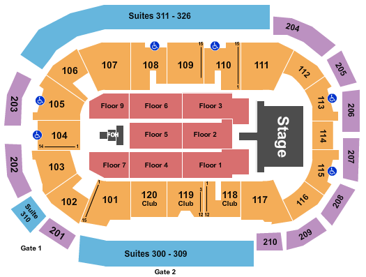 South Okanagan Events Centre Seating Chart: Bryan Adams