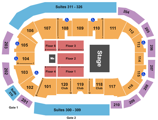 South Okanagan Events Centre Seating Chart: Cirque Musica