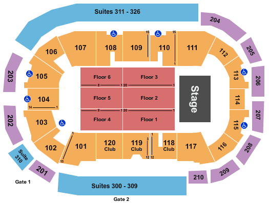 South Okanagan Events Centre Seating Chart: Endstage RSV