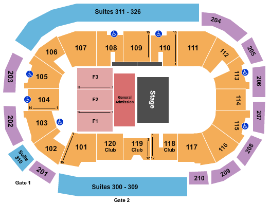 South Okanagan Events Centre Seating Chart: Halfhouse GA floor 3