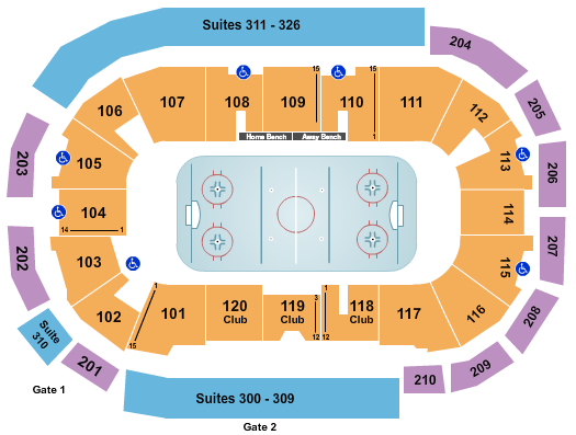 South Okanagan Events Centre Seating Chart: Hockey