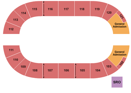 Arena at South Point Hotel And Casino Seating Chart: Racing - Horse 2