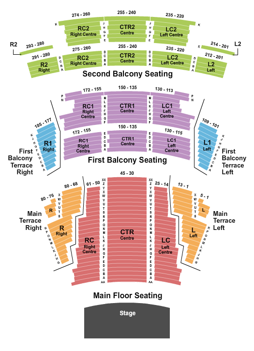Southern Alberta Jubilee Auditorium Seating Chart: Endstage no Pit