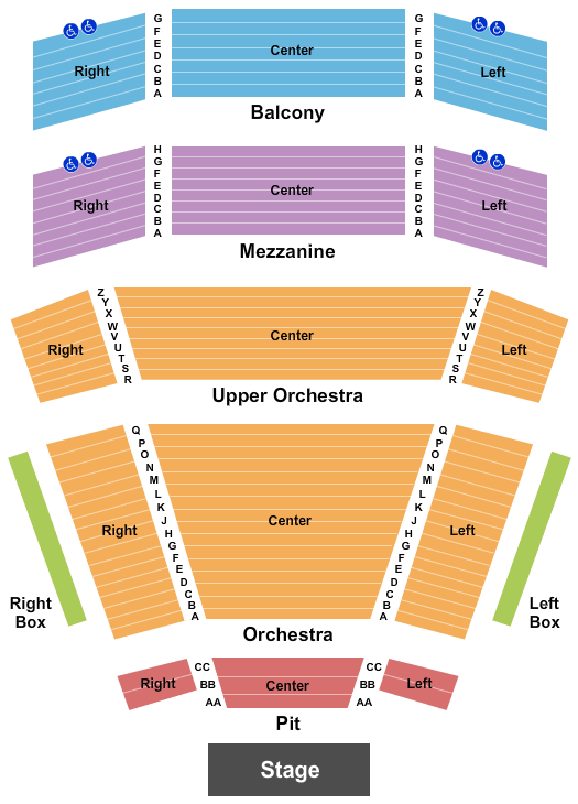 Southern Kentucky Performing Arts Center Seating Chart: End Stage