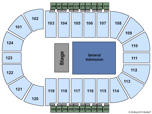 Sovereign Center Seating Map