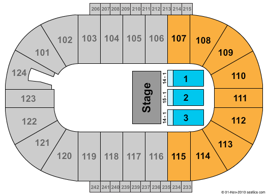 Sovereign Center Seating Chart