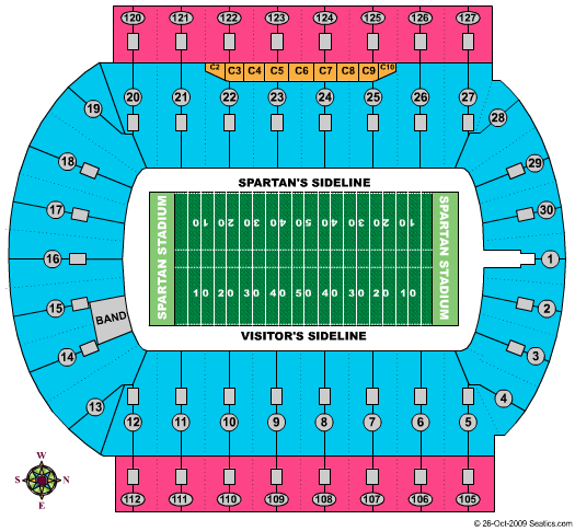 Msu Spartan Stadium Seating Chart