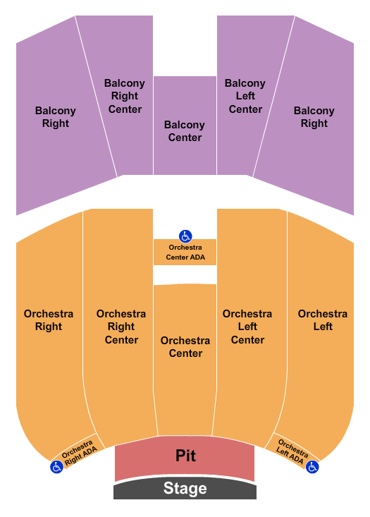 The Theater at Spartanburg Memorial Auditorium Seating Chart: Endstage Pit