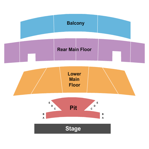 Speaker Jo Ann Davidson Theatre Seating Chart: Endstage Pit/Balcony