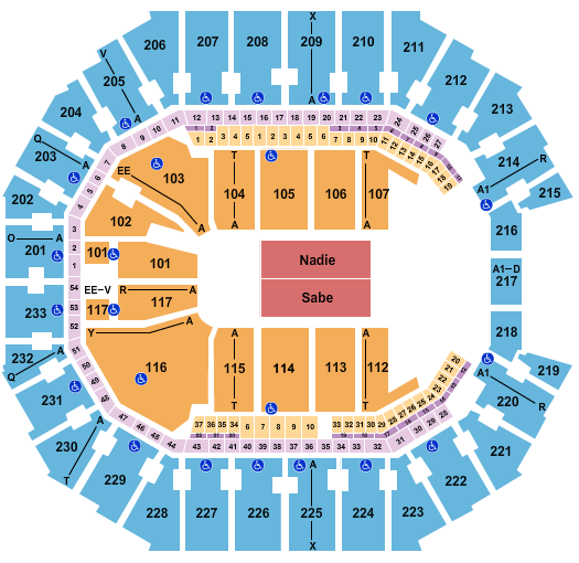 Spectrum Center Seating Chart: Bad Bunny