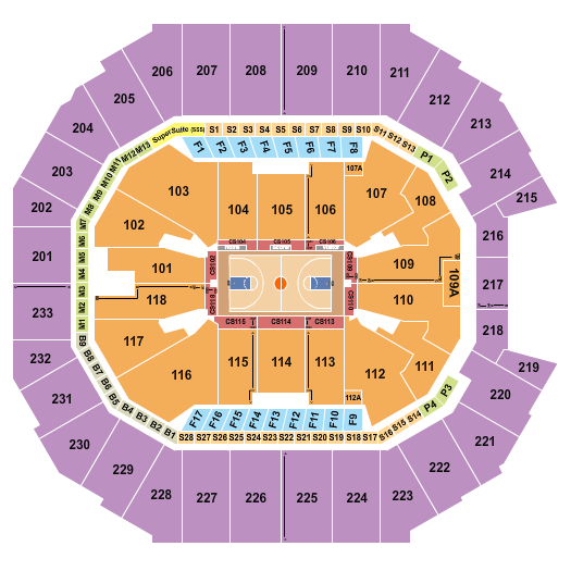 Spectrum Center Seating Chart: Basketball