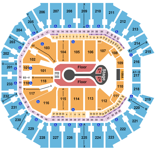 Spectrum Center Seating Chart: Benson Boone