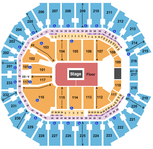 Spectrum Center Seating Chart: Billie Eilish