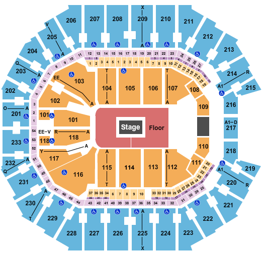 Spectrum Center Seating Chart: Billie Eilish
