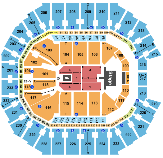 Spectrum Center Seating Chart: Bryan Adams