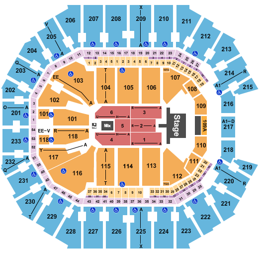 Spectrum Center Seating Chart: Bryan Adams