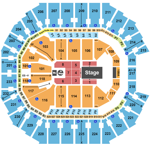 Spectrum Center Seating Chart: Dancing With the Stars