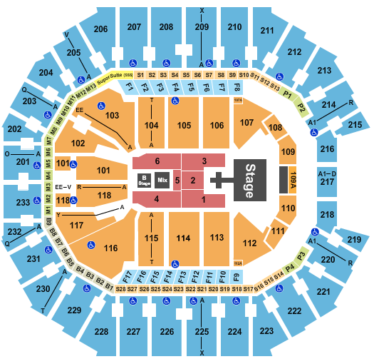 Spectrum Center Seating Chart: Def Leppard