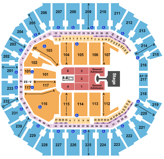 Spectrum Center Seating Chart: Disturbed