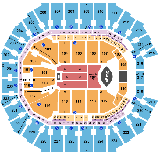 Spectrum Center Seating Chart: Eric Church