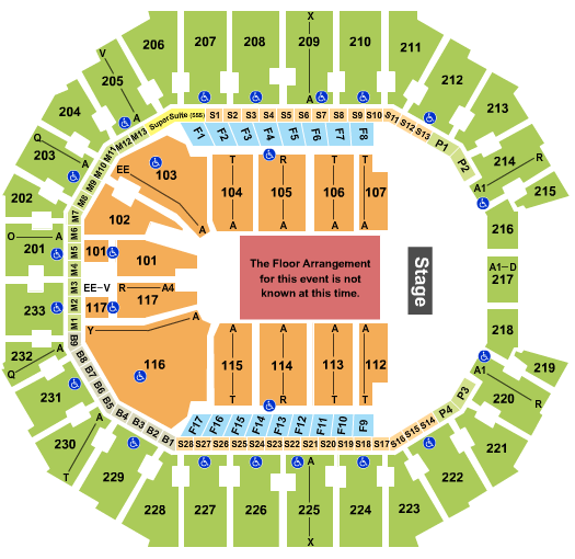 Spectrum Center Seating Chart: Generic Floor