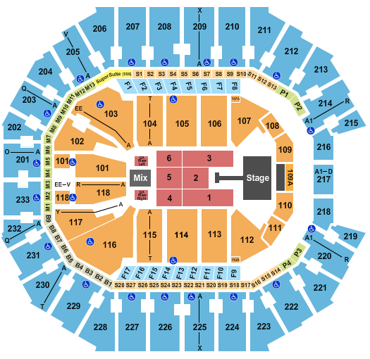 Spectrum Center Seating Chart: Jonas Brothers 1