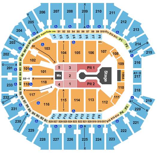 Spectrum Center Seating Chart: Josiah Queen