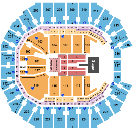 Spectrum Center Seating Chart: Mary J. Blige