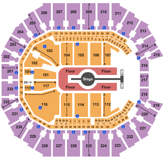 Spectrum Center Seating Chart: Rod Wave