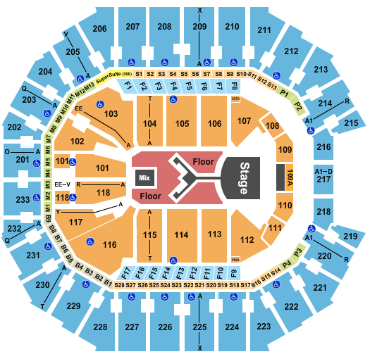 Spectrum Center Seating Chart: Shinedown