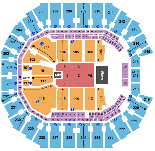 Spectrum Center Map