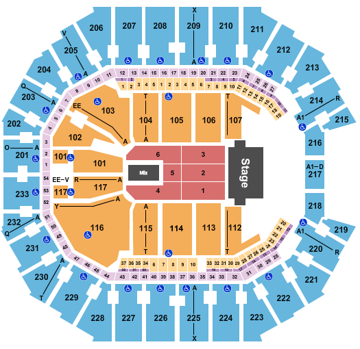 Spectrum Center Seating Chart: TSO