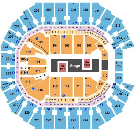 Spectrum Center Seating Chart: TWICE