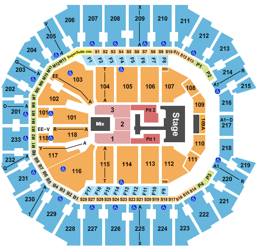 Spectrum Center Seating Chart: Teddy Swims