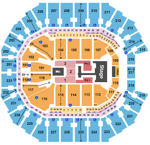 Spectrum Center Seating Chart: Teddy Swims