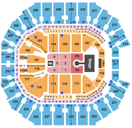 Spectrum Center Seating Chart: Weezer