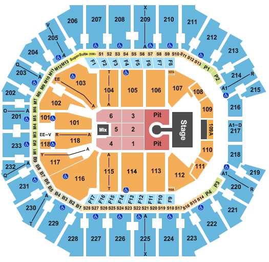 Spectrum Center Seating Chart: Weezer