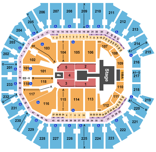 Spectrum Center Seating Chart: Young Miko
