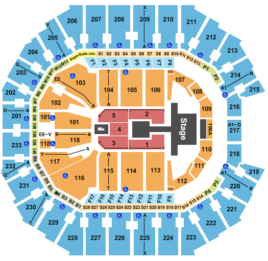 Spectrum Center Seating Chart: Young Miko